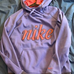 Nike Therma-Fit Hoodie in Purple and Pink small